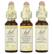 Bach Original Flower Remedies, Mental Energy Kit, Emotional Ups & Downs, 3 Droppers, 0.35 fl oz 10 ml Each