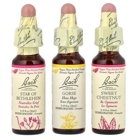 Bach Original Flower Remedies, Comfort Kit, Hope & Joy , 3 Droppers, 0.35 fl oz (10 ml) Each