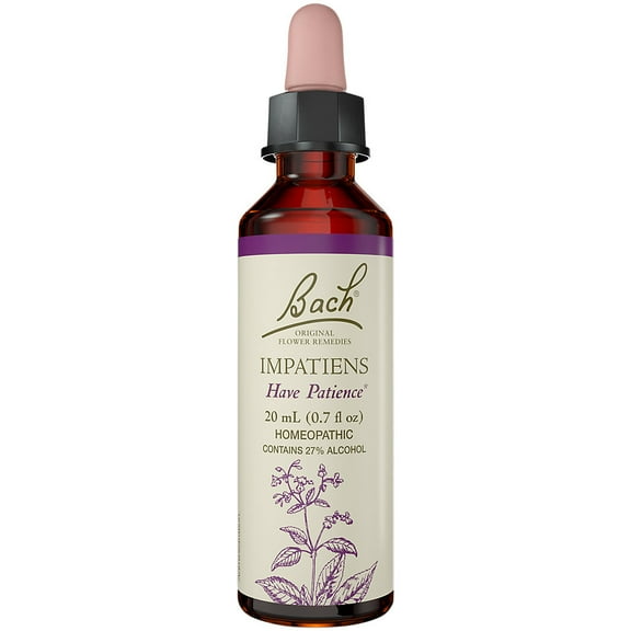 Bach Original Flower Remedies, Impatiens for Patience, 20mL Dropper