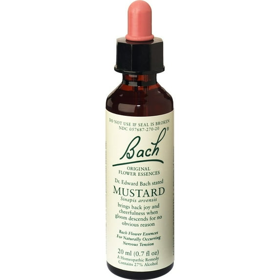 Bach Original Flower Remedies, Mustard for Joy, 20mL Dropper