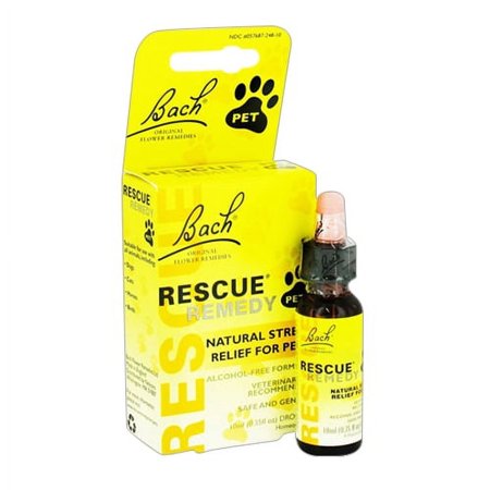 Bach Original Flower Remedies Rescue Remedy Natural Stress Relief For Pets, 10 Ml, 6 Pack