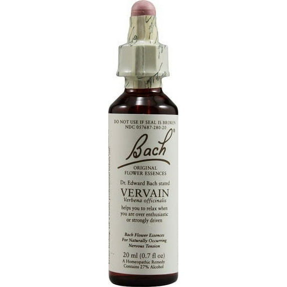 Bach Original Flower Remedies Drops, Vervain, 0.7 Fl Oz