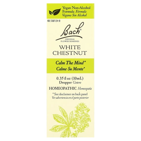 Bach Original Flower Remedies, White Chestnut, 0.35 fl oz (10 ml)