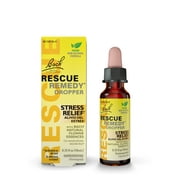 Bach RESCUE REMEDY Dropper 10mL, Natural Stress Relief, Non-Alcohol