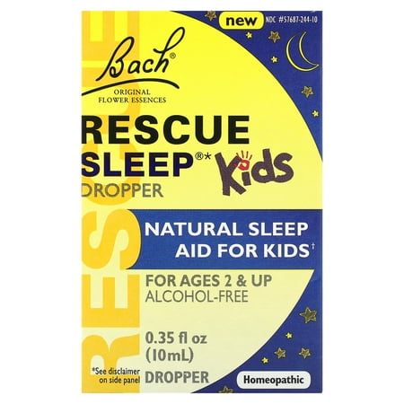 Bach Kids, Rescue Sleep Dropper, Ages 2 & Up, Alcohol-Free, 0.35 fl oz (10 ml)