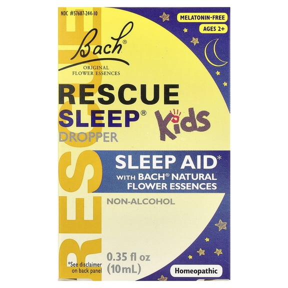 Bach Kids, Rescue Sleep Dropper, Ages 2 & Up, Alcohol-Free, 0.35 fl oz (10 ml)