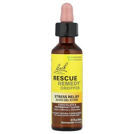 Bach Rescue Remedy® Dropper, Stress Relief, Chocolate & Peppermint, 0.7 fl oz (20 ml)