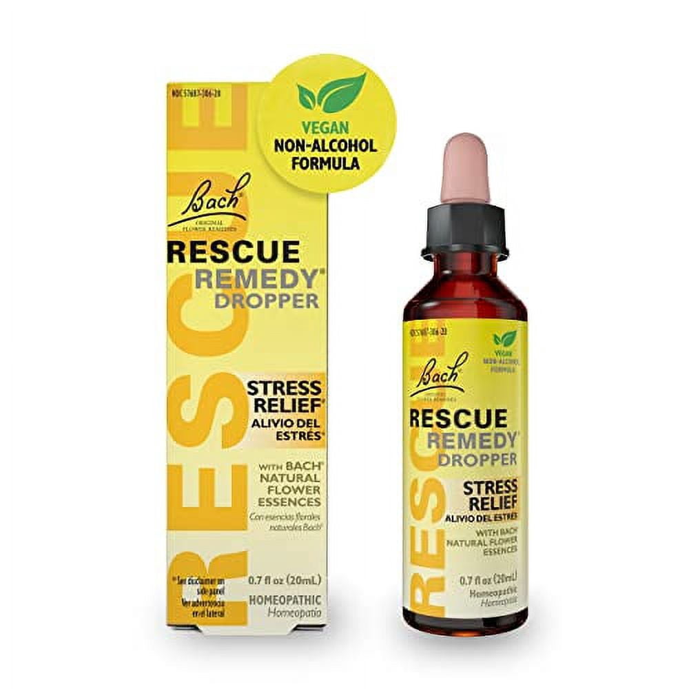 Bach RESCUE Remedy Dropper 20mL, Natural Stress Relief, Homeopathic