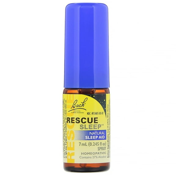 Bach RESCUE SLEEP Spray 7mL, Natural Sleep Aid, Stress Relief, Non-Habit Forming