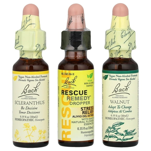 Bach Original Flower Remedies, Travel Kit, Ready to Go, 3 Droppers, 0.35 fl oz (10 ml) Each