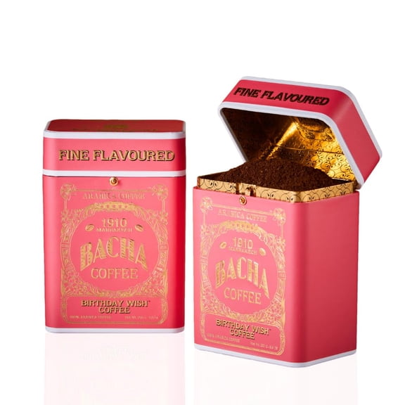 Bacha Coffee | Birthday Wish Fine Flavoured, Ground Beans, Medium Roast, 100% Arabica Specialty Coffee, 250g Signature Nomad Collection, Gift Box Y101