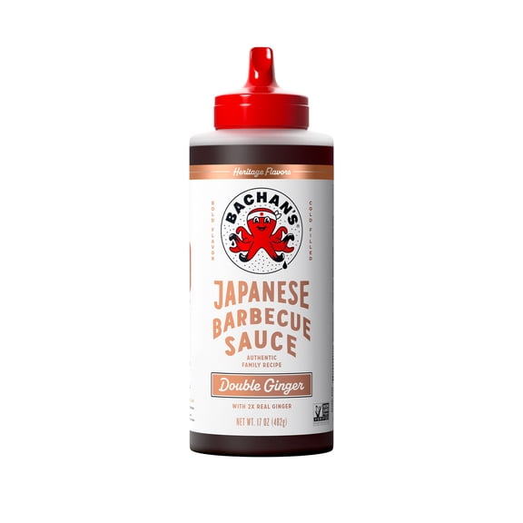 Bachan's Double Ginger Japanese Barbecue BBQ Sauce, 17oz Bottle - Bold, Fresh, Umami Flavor