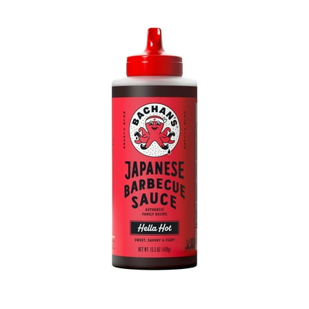 Bachan's Hella Hot Japanese BBQ Sauce, 15.5oz Bottle - Bold, Fresh, Umami Flavor