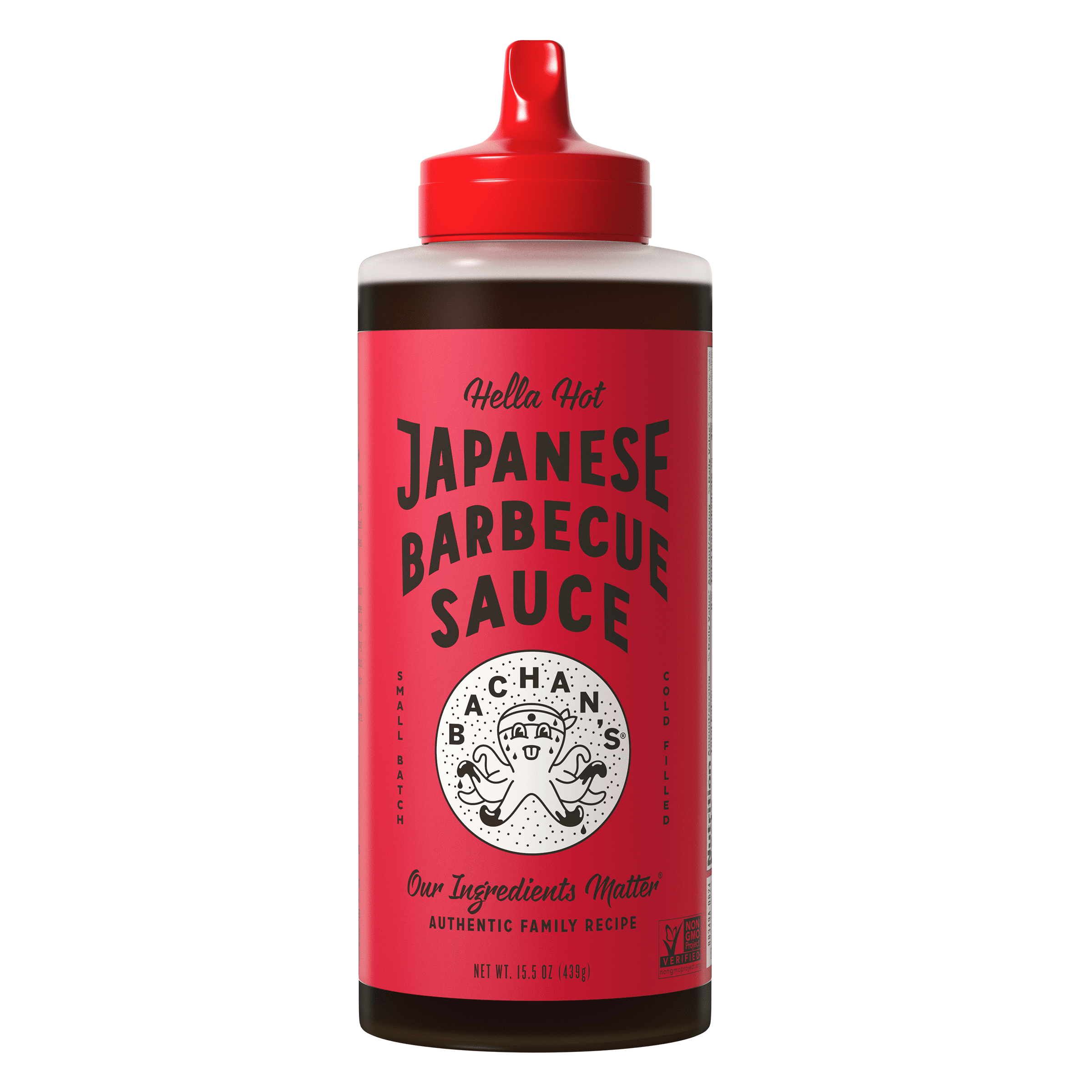 Bachan's Hella Hot Japanese BBQ Sauce, 15.5oz Bottle - Bold, Fresh, Umami Flavor