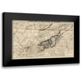 thumbnail image 1 of Bache 14x10 Black Modern Framed Museum Art Print Titled - Mountain Region North Carolina Tennessee, 1 of 5