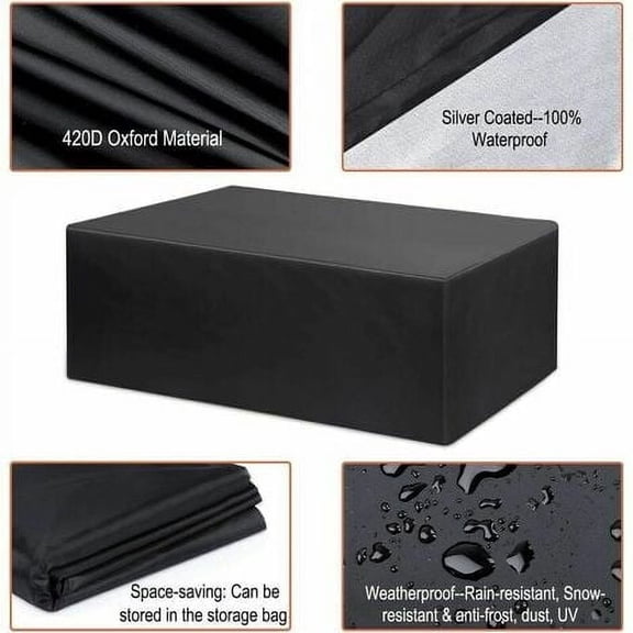 Bache Salon de Jardin, Housse Table de Jardin, Bache de Protection, Housse de Protection Salon de Jardin, Protection extrieure rsistante impermable de Meubles 420D Oxford