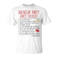 Bachelor Party Checklist Wedding Groom TShirt - Walmart.com