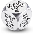 thumbnail image 1 of Bachelor Party Favors Santa Swap Gift Exchange Dice Stocking Stuffers for Men Him Husband 11th Anniversary Steel Gifts for Couples, Date Night Ideas Dice, Wedding Registry Gift Birthday for Boyfriend, 1 of 6