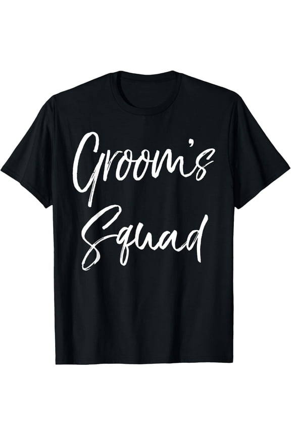 Bachelor Party Gift Matching Bridal Party Gift Groom's Squad T-ShirtMen and women, Black T-shirt, size: Extra large