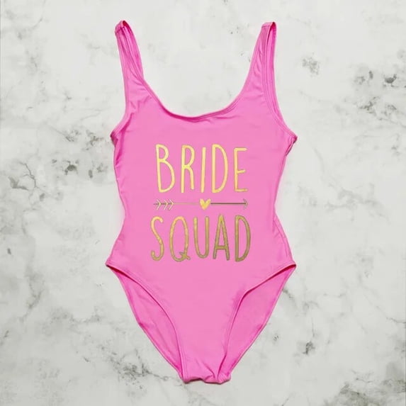 Bachelor Party Sexy One Piece swimsuit BRIDE SQUAD Bathing Suit Women Swimwear Plus Size body 2022 sexy monokini Luxury swimsuit