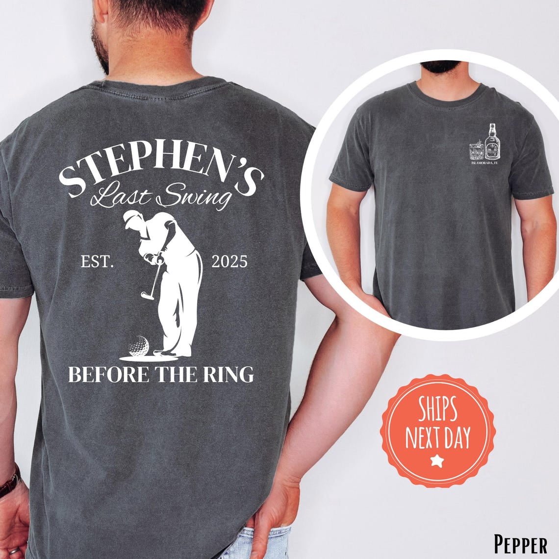 Bachelor Party Shirt - Last Swing Before The Ring Bachelor Trip Shirts ...