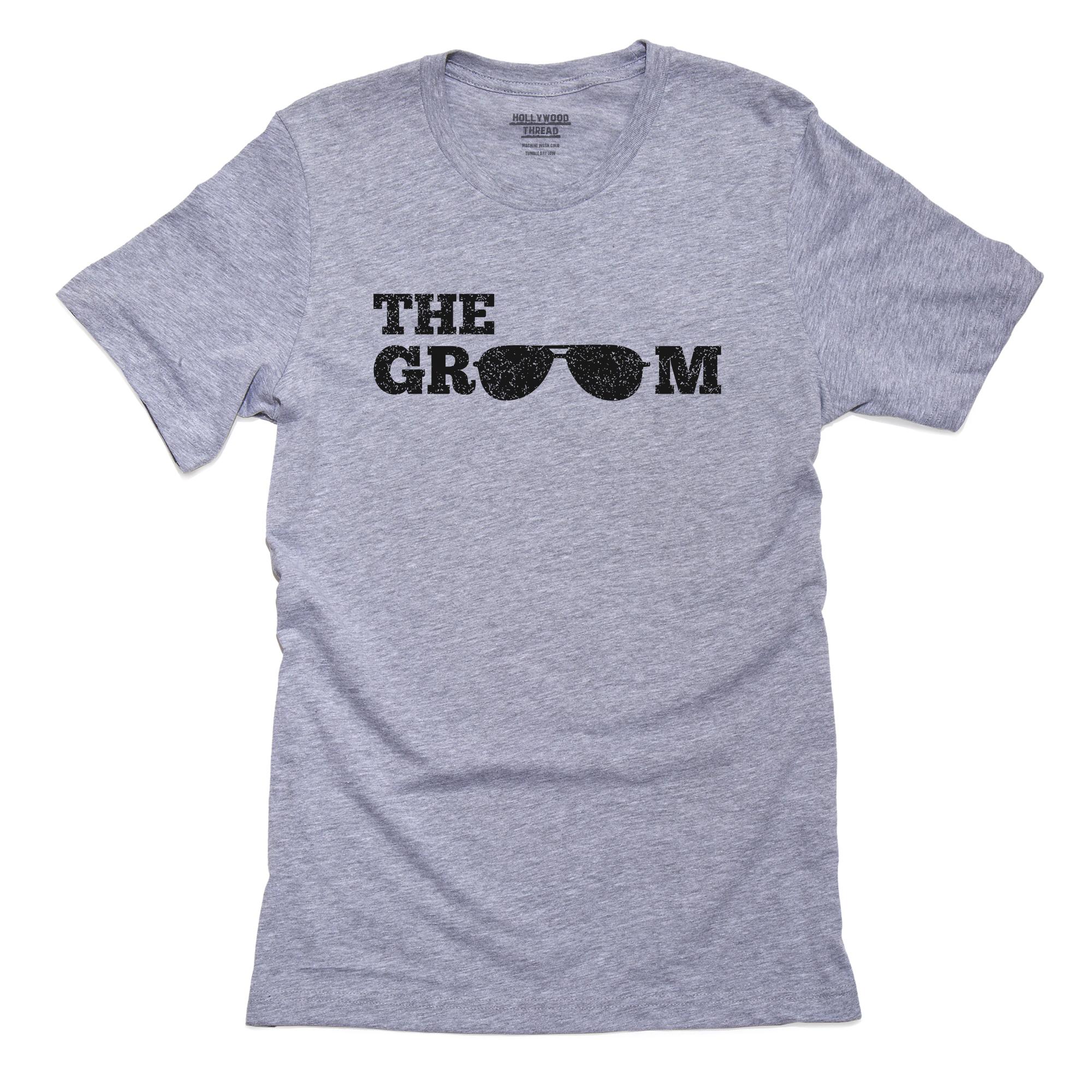 Bachelor Party The Groom Aviators Graphic Men's Grey T-Shirt - image 1 of 2
