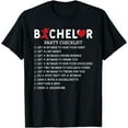 thumbnail image 1 of Bachelor Supplies Party Checklist Groom Groomsmen T-Shirt, 1 of 4