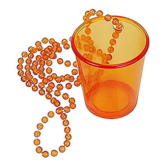 Bachelorette Bride Party Shot Glasses Plastic Shot Glass on Beaded Necklace