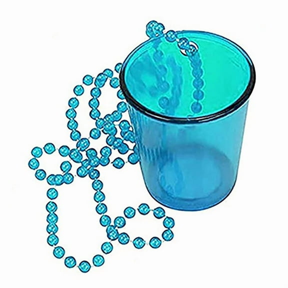Bachelorette Bride Party Shot Glasses Plastic Shot Glass on Beaded Necklace