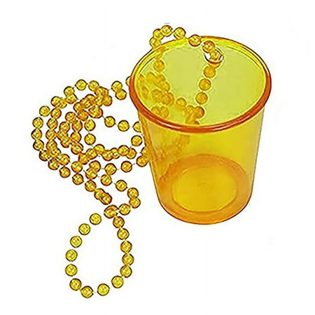 Bachelorette Bride Party Shot Glasses Plastic Shot Glass on Beaded Necklace