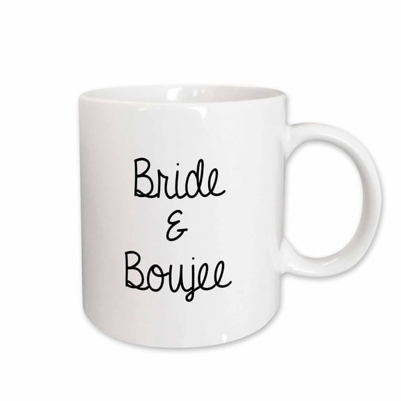 3drose, Bachelorette Party Bride T Shirt Tank Top Bride and Boujee, 15oz Mug
