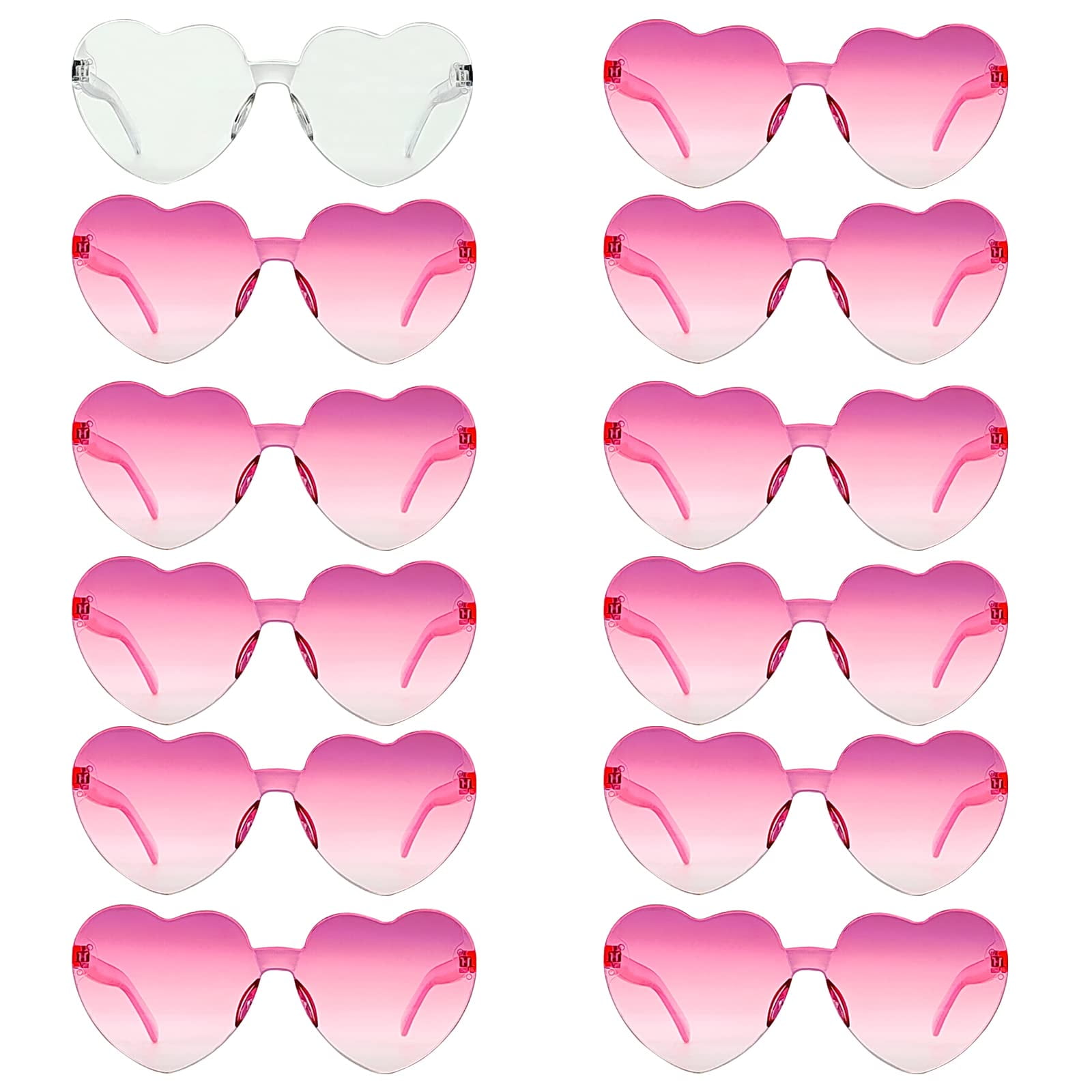 Heart Shaped Sunglasses Party Favors Bachelorette Women Bulk Pack 12 Pairs Bachelorette Party Favor, Heart Sunglasses, 12 Pack Heart  main image 4