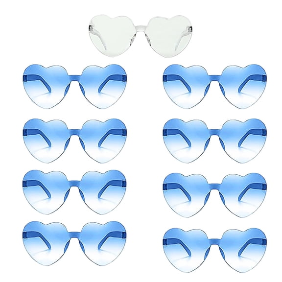 Bachelorette Party Favor, Heart Sunglasses, 12 Pack Heart Shaped Rimless for Women Valentines Day