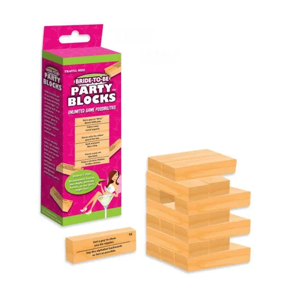 Bachelorette Party Game Blocks Bride To Be Bridal Shower Girls Night Hen Travel