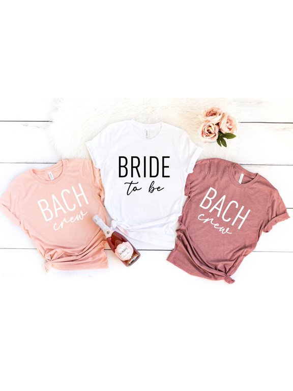 Bachelorette Party Shirt Bride Squad Crew Cotton Multiple Colors