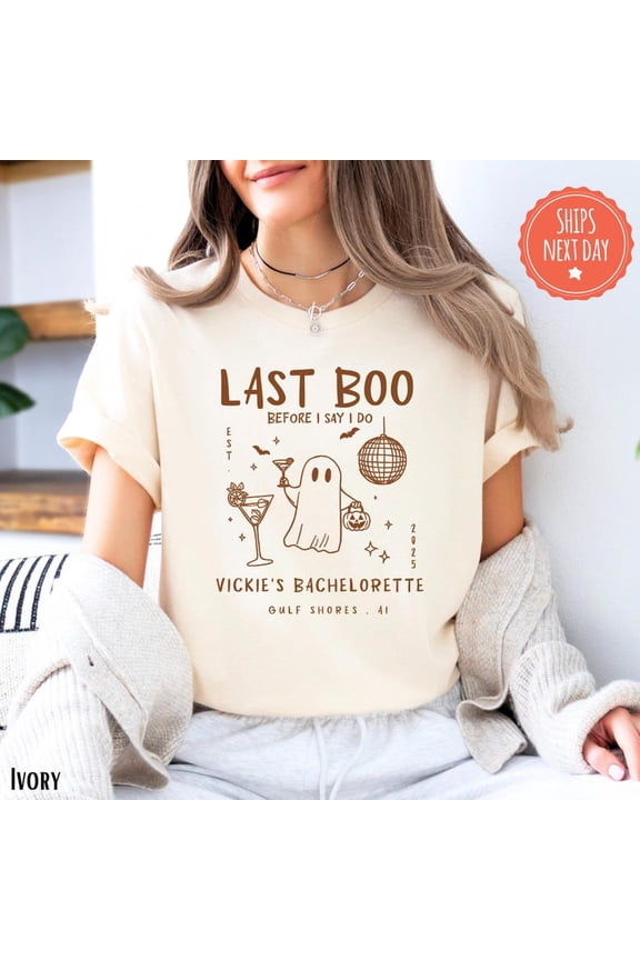 Bachelorette Party Shirts - Bride Boo Crew Shirt - Witchy Bridal Party Tshirt - Spooky Bachelorette Shirts - Last Boo Bach Shirt