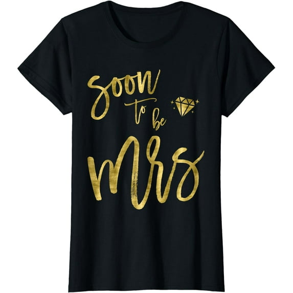 Bachelorette Party Soon To Be Mrs Dark Yellow Cute Tshirt Black Small