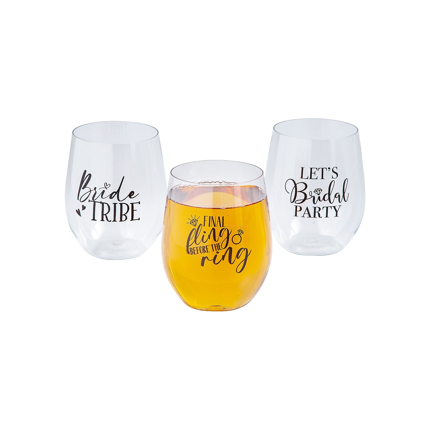 Bachelorette Party Personalized Stemless Wine Glasses 5.5 oz