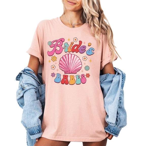 Bachelorette Shirts, Beach Wedding T-Shirt, Bridesmaid Shirts, Bride Tribe Shirt, Seashell Bride T-Shirt, Boho Bachelorette Party Shirt All Size S-5Xl