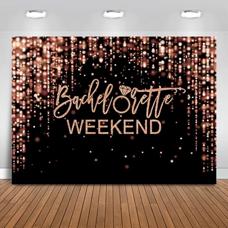 Bachelorette Weekend Backdrop Rose Gold Bachelorette Party Photography ...