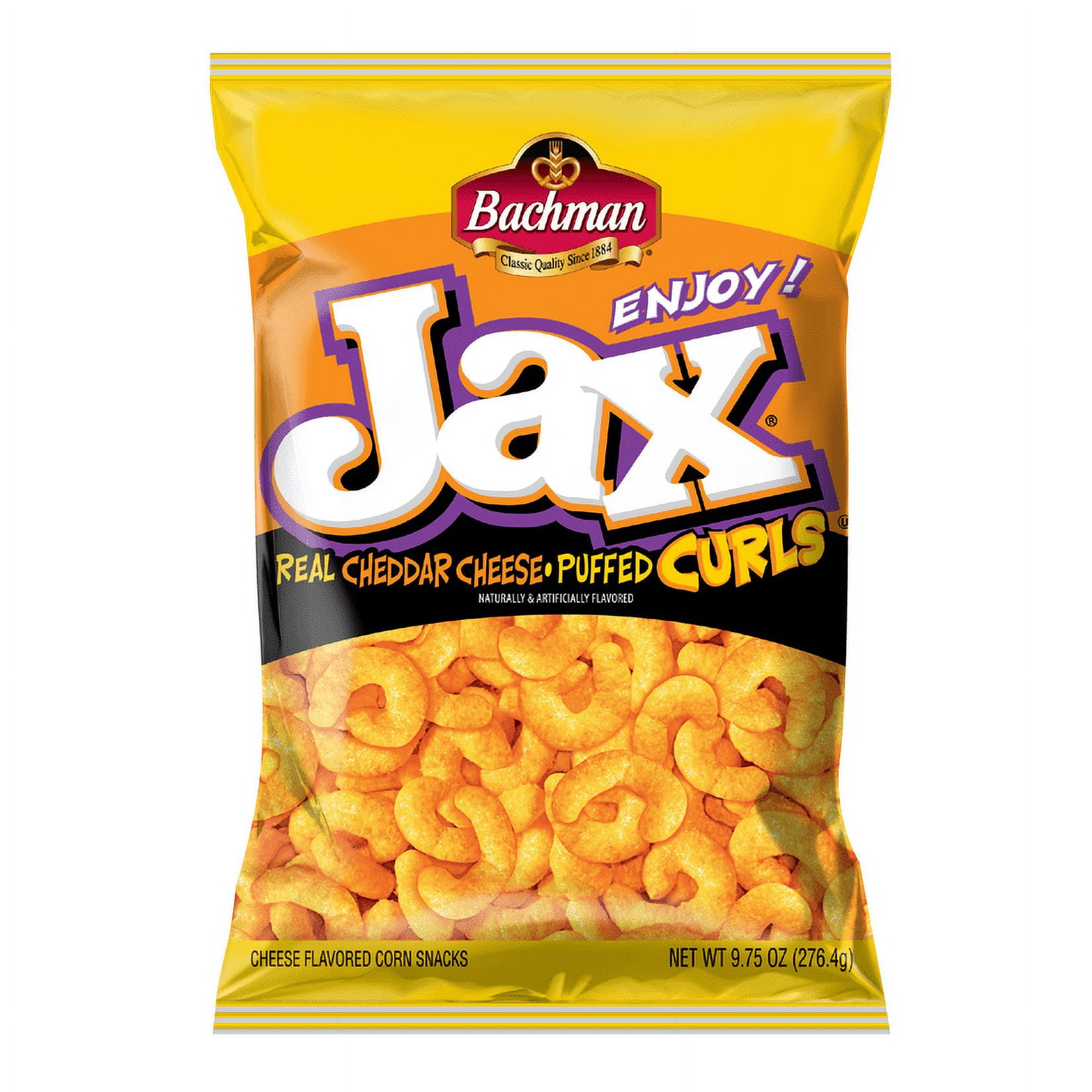 Bachman Jax Cheddar Cheese Puffed Curls 9.75 oz