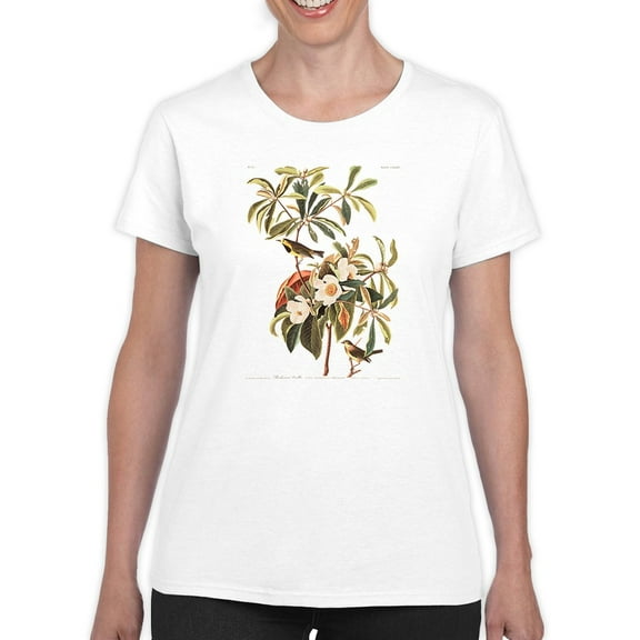 Bachman's Warbler. T-Shirt Women -John James Audubon Designs, Female 4X-Large