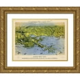 thumbnail image 1 of Bachmann 14x12 Gold Ornate Wood Framed with Double Matting Museum Art Print Titled - Louisiana Mississippi Alabama Florida, 1 of 4