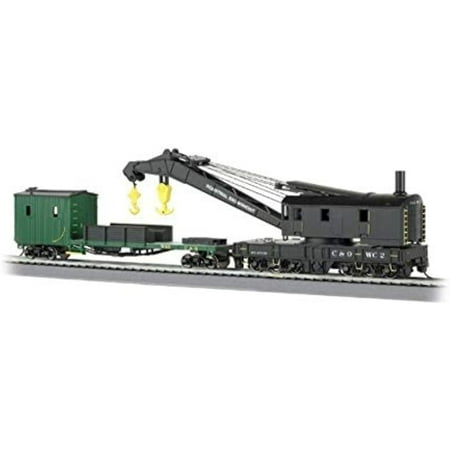 Bachmann 16122 HO Scale Chesapeake & Ohio 250-Ton Steam Crane & Boom Tender