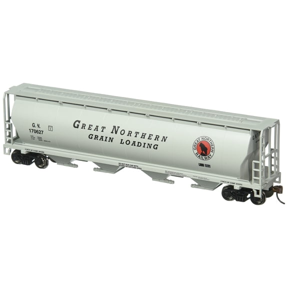 Bachmann 19111 HO Scale 4 Bay Cylindrical Grain Hopper Great Northern