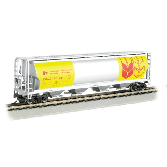 Bachmann-Canadian Cylindrical 4-Bay Grain Hopper - Ready to Run - Silver Series(