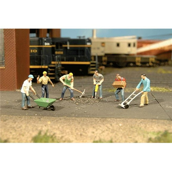 Bachmann 33105 HO Construction Worker Figures with Tools (6)