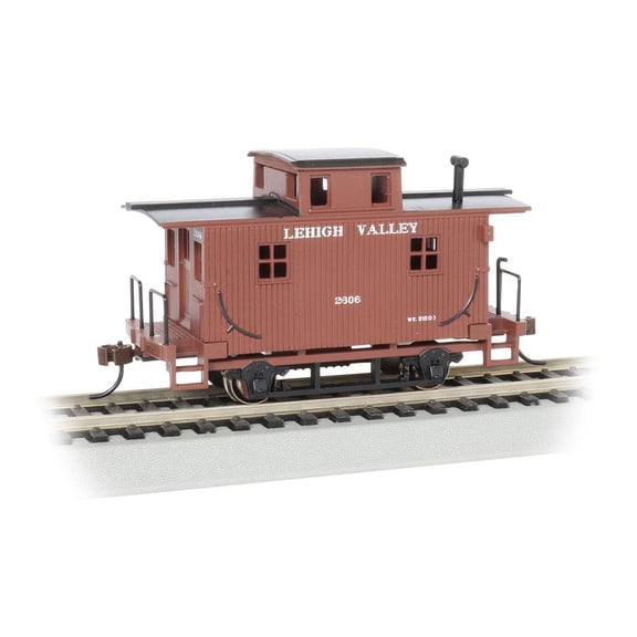 Bachmann-4-Wheel Wood Bobber Caboose - Ready to Run - Silver Series(R) -- Lehigh