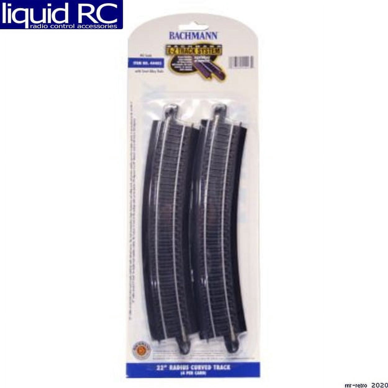 Bachmann HO Scale Steel EZ Track - 22" Radius Curve (4 Pieces) #44403