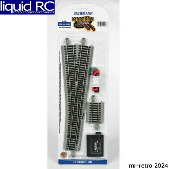 BACHMANN E-Z TRACK SYSTYEM #5 LEFT TURNOUT HO SCALE BAC44565